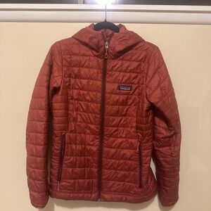 Patagonia Nano Puff Hoodie - Rust Red Women’s Small